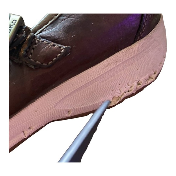 Dansko Mary Jane Clogs Slip Ons Size 40 Brown Leather Business Casual Work Shoes - Picture 5 of 12